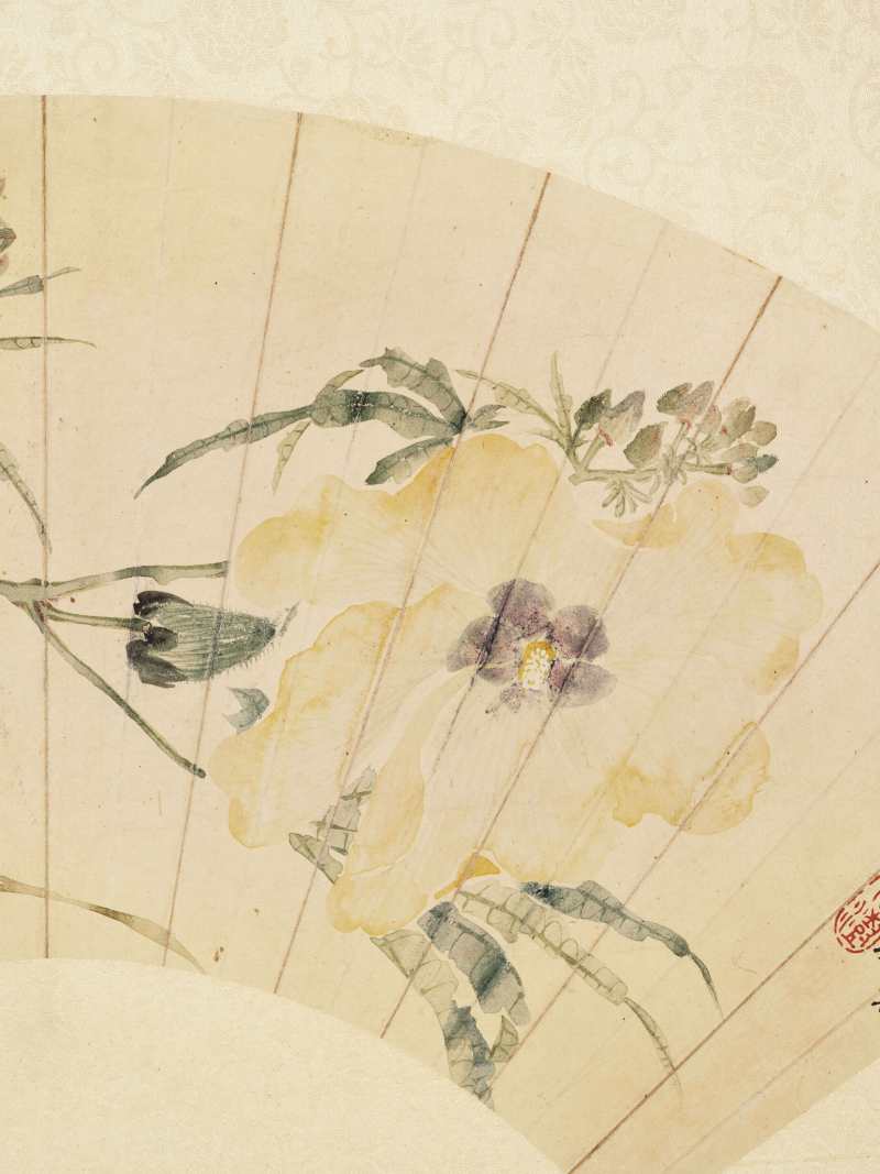 癸酉（1873年）、乙亥（1875年）、辛丑（1901年）作 汤世澍 花卉三帧 - 图10
