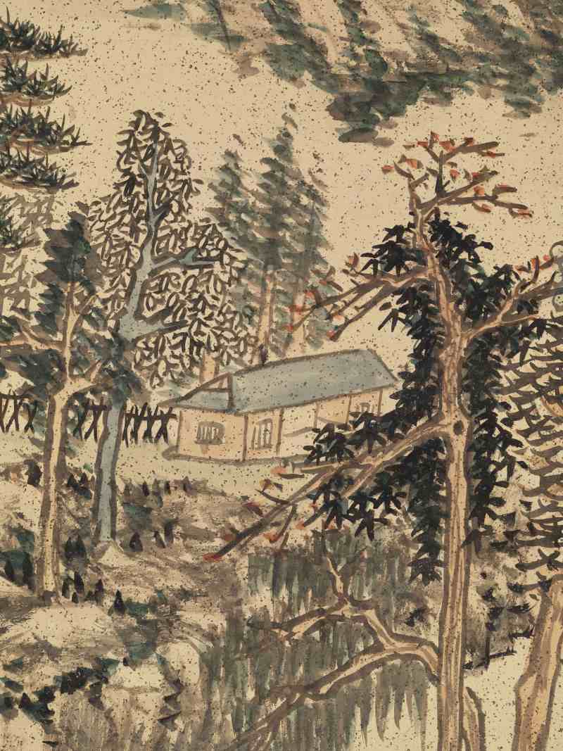 戊寅（1818年）作 王学浩 仿董其昌山水 - 图9
