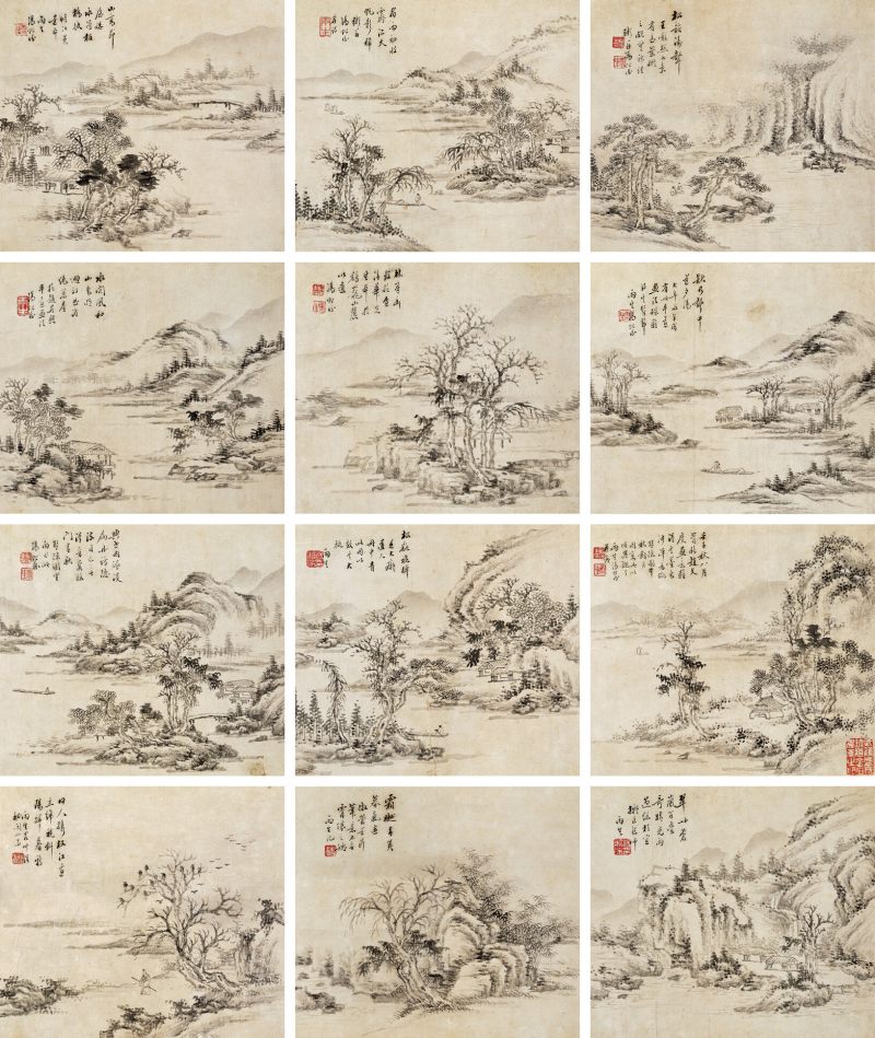 壬子（1852年）作 汤贻汾 临古山水册