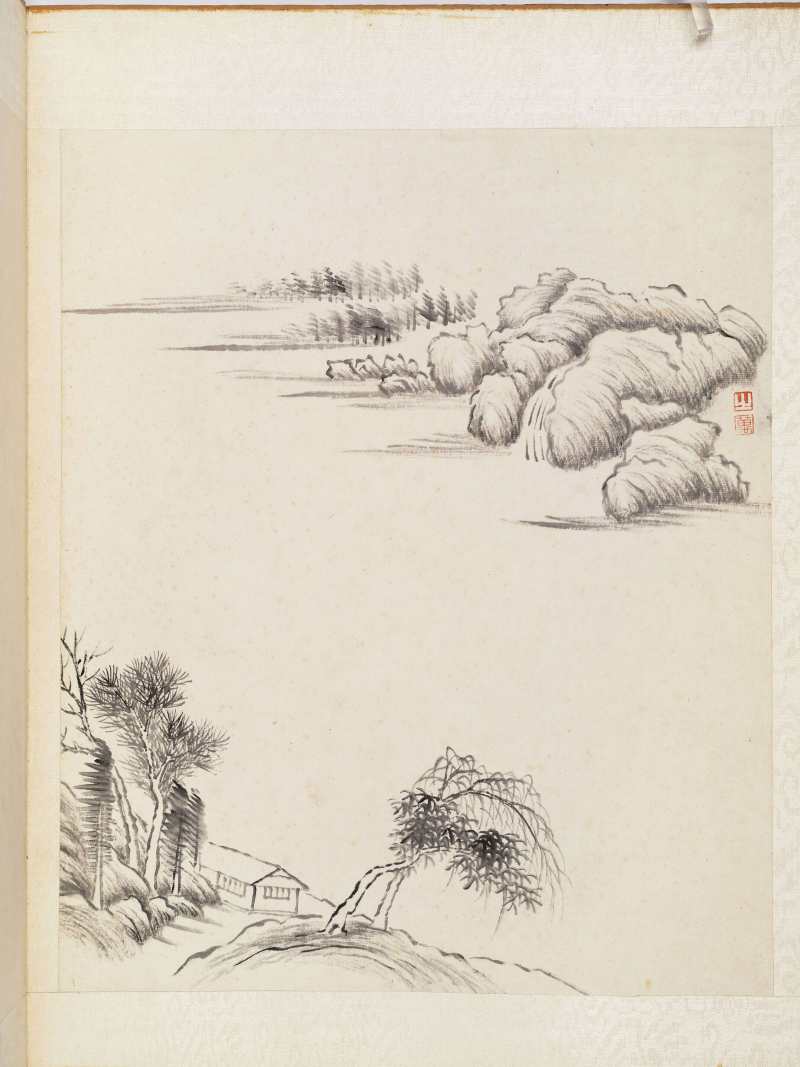 同治丙寅（1866年）作 张之万 墨笔山水册 - 图31
