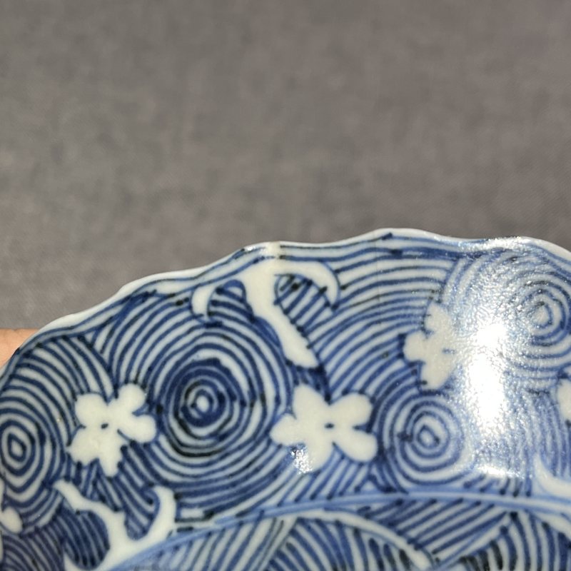 清康熙青花花卉纹盘 - 图11