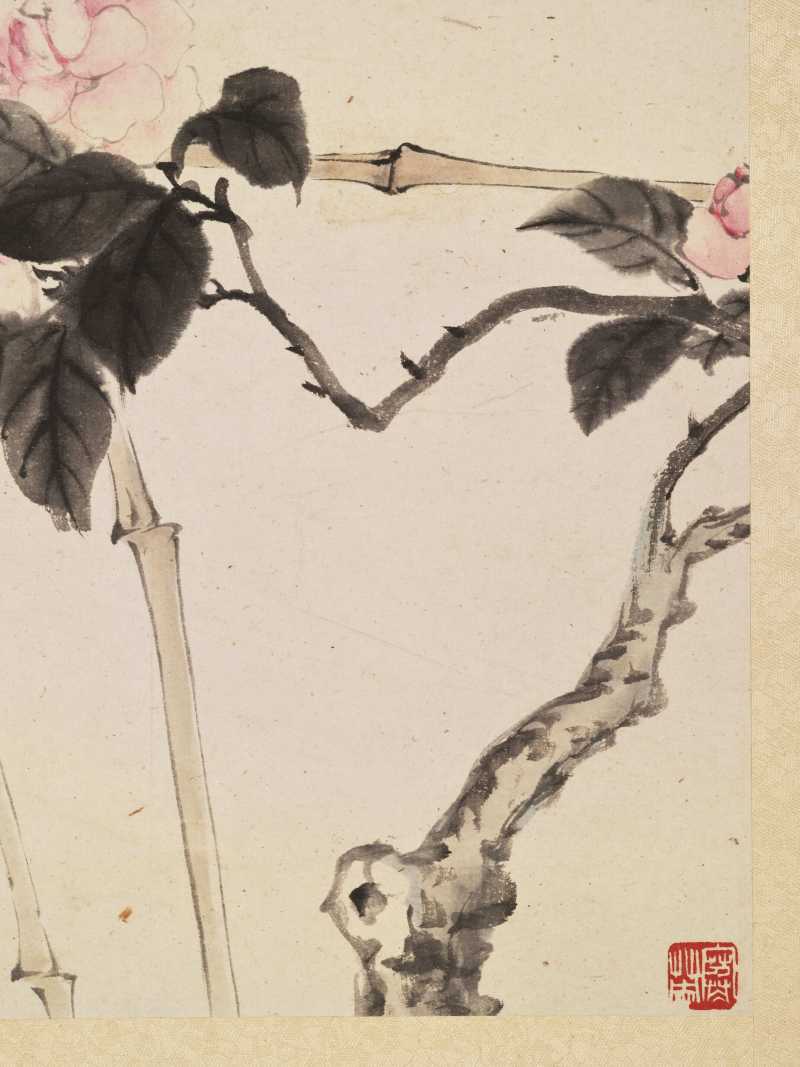 癸酉（1933年）、庚辰（1940年）、1941年作 朱文侯、叶潞渊、王师子等 各家花卉七帧 - 图10
