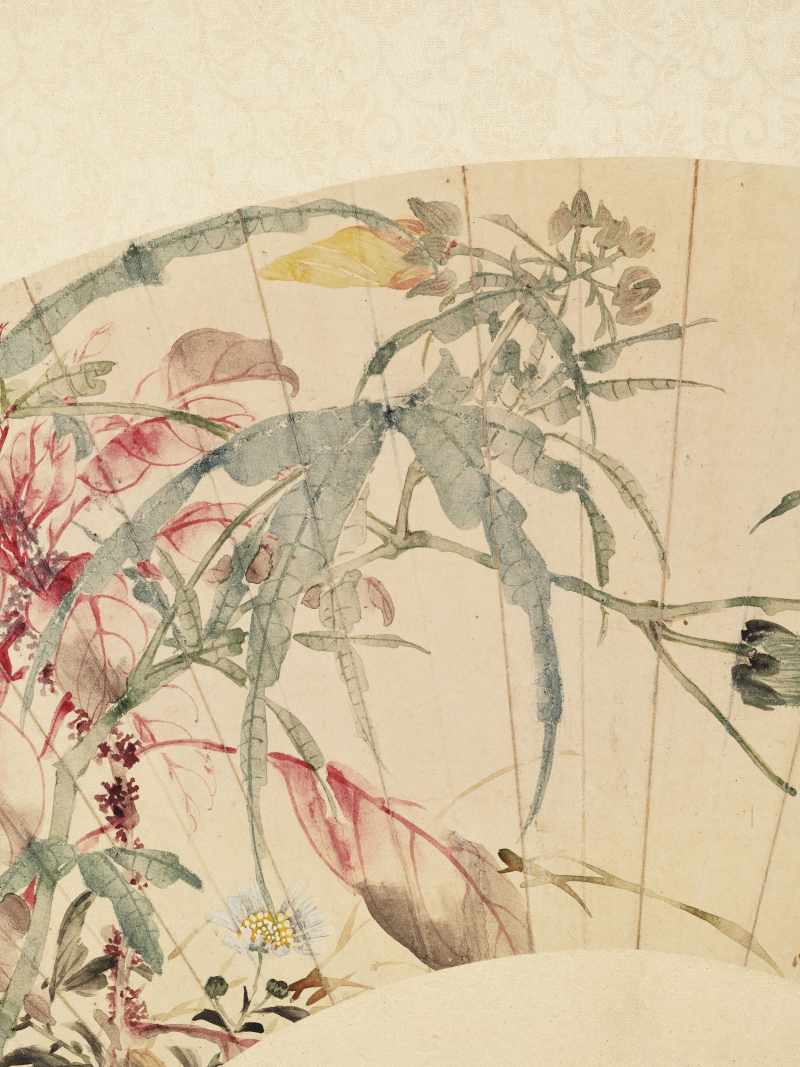 癸酉（1873年）、乙亥（1875年）、辛丑（1901年）作 汤世澍 花卉三帧 - 图11
