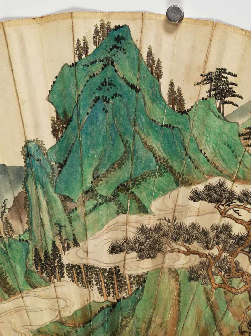 辛未（1931年）作 汤滌、黄山寿、金梦石 山水成扇两柄 - 图13