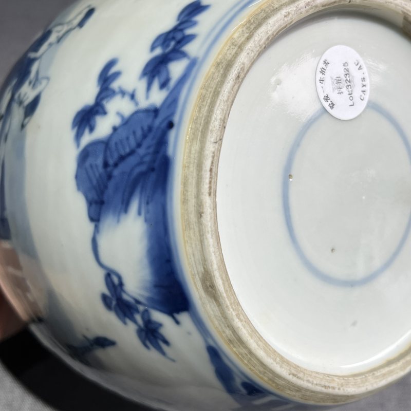 清康熙青花麒麟送子人物罐 - 图10