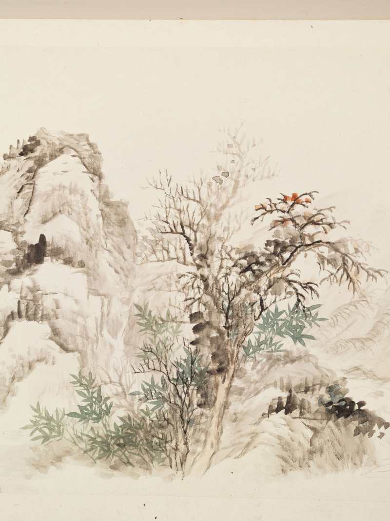 乙未（1895年）作 倪田、金心兰等 山水五帧 - 图13