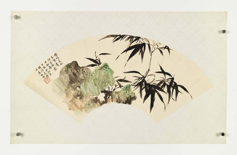 丁亥（1947年）作 朱梅邨 竹石二帧 - 图2