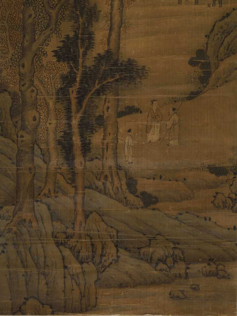 丁卯（1507年）作 周臣（款） 携琴访友 - 图7