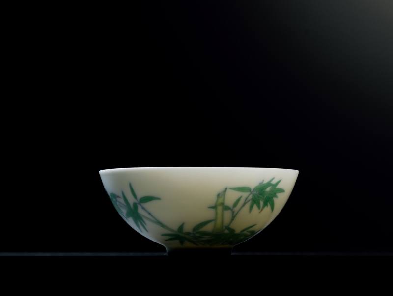 清雍正 鬥彩竹紋碗 - 图2