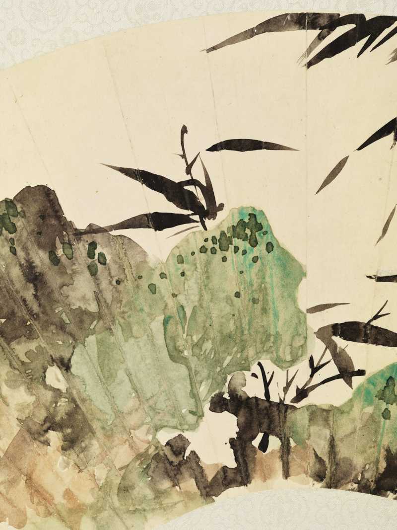 丁亥（1947年）作 朱梅邨 竹石二帧 - 图3