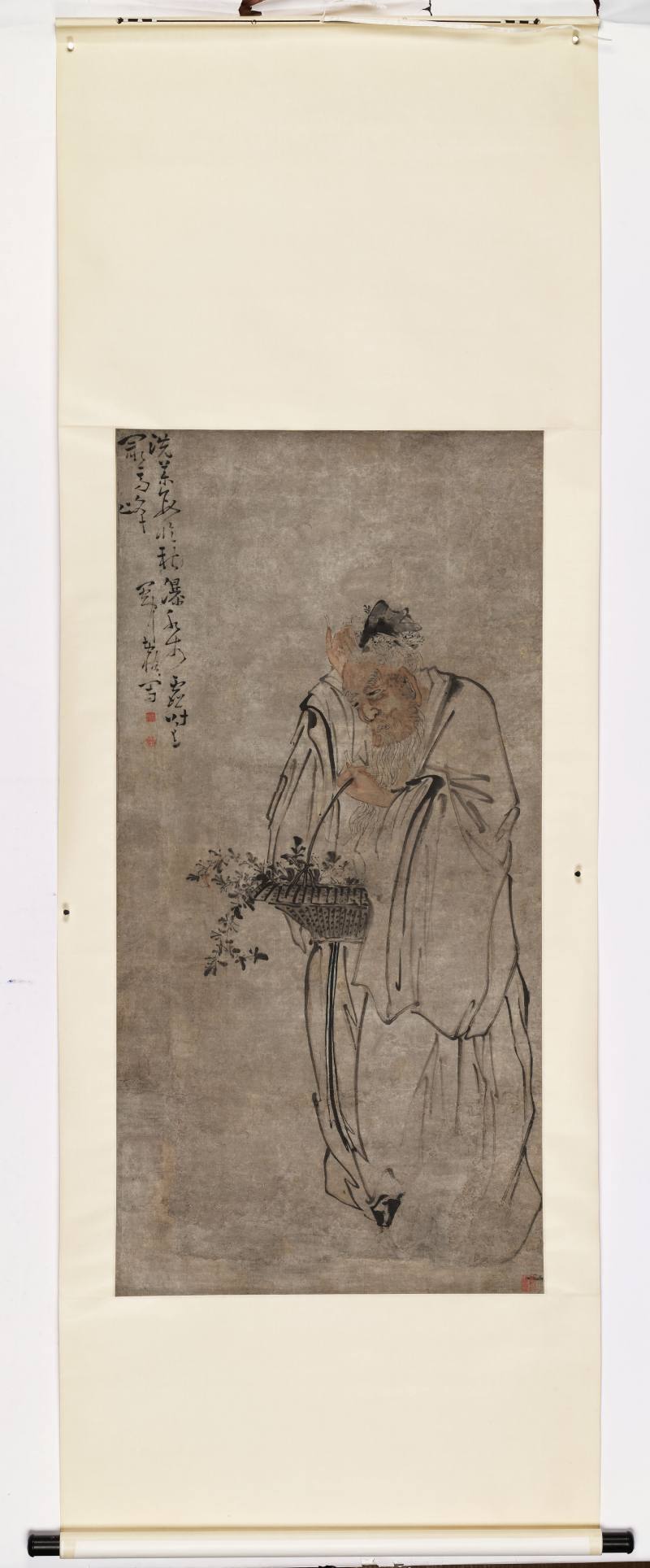 黄慎（款） 采花翁 - 图2