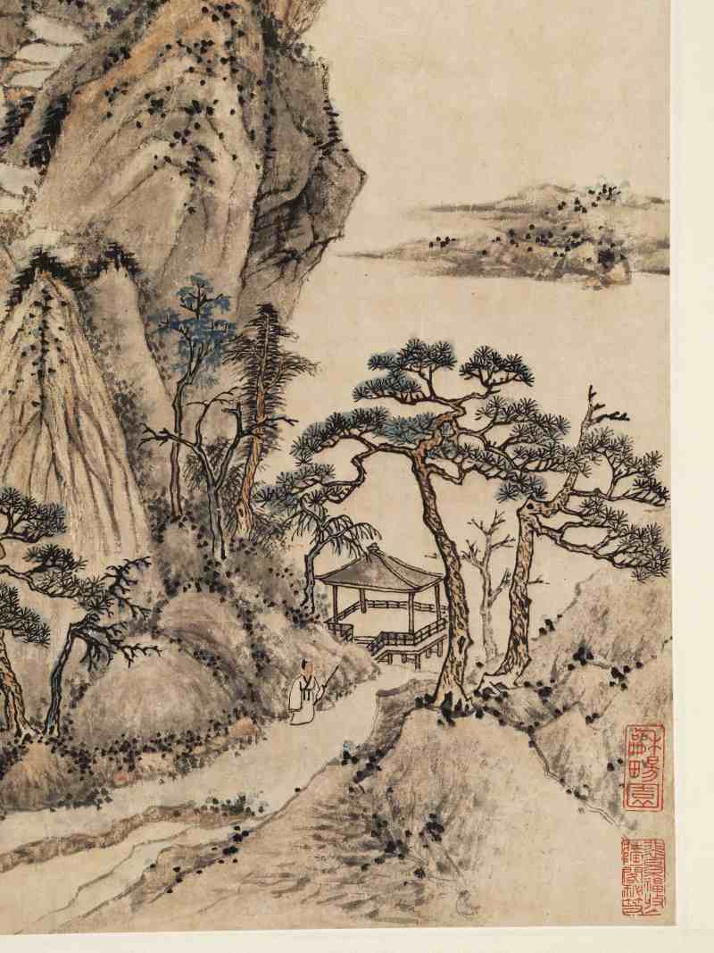 己亥（1719年）作 黄鼎（款） 秋岚晴翠图 - 图4