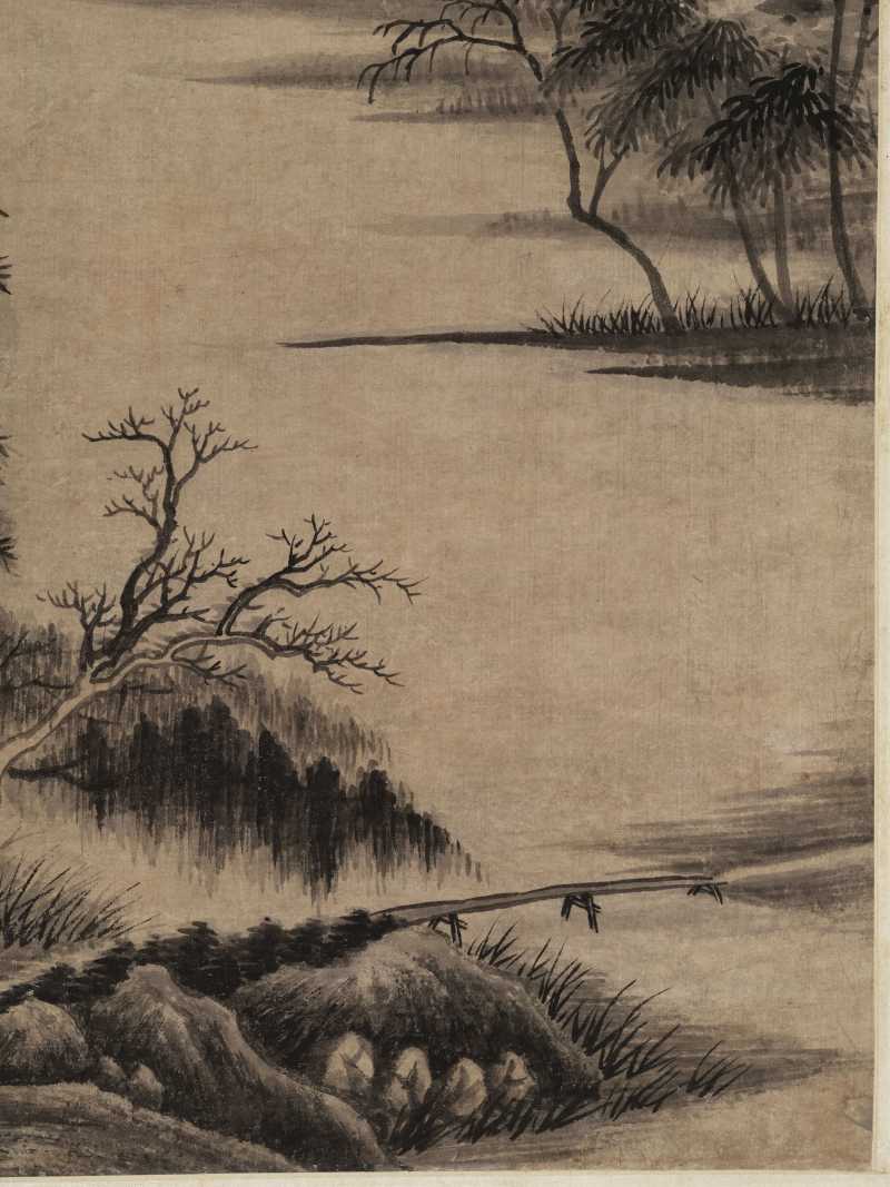 甲戌（1634年）作 邵弥（款） 云山雾罩板桥空 - 图7
