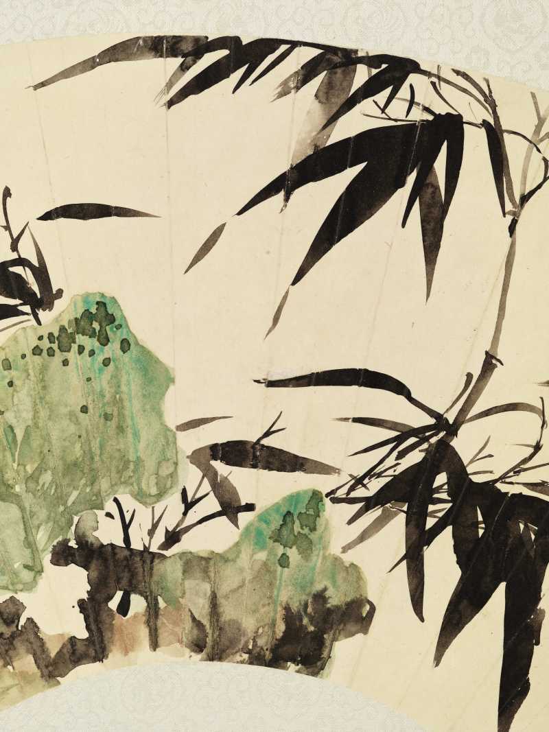 丁亥（1947年）作 朱梅邨 竹石二帧 - 图4