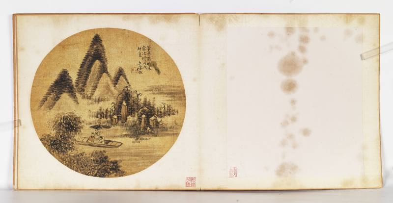 戊戌（1898年）作 任预 仿古山水册 - 图3