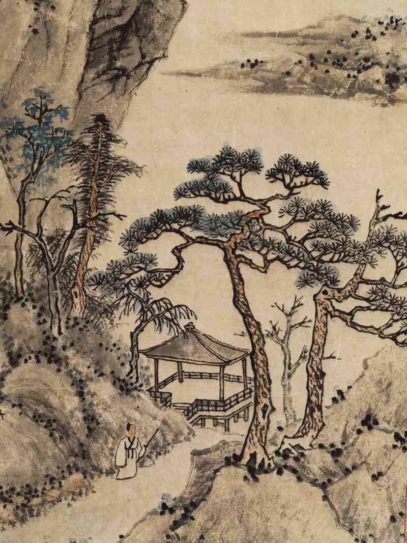 己亥（1719年）作 黄鼎（款） 秋岚晴翠图 - 图5