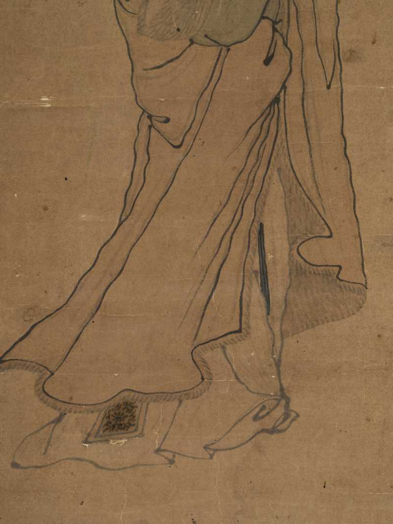 陈枚（款） 持梅仕女 - 图7