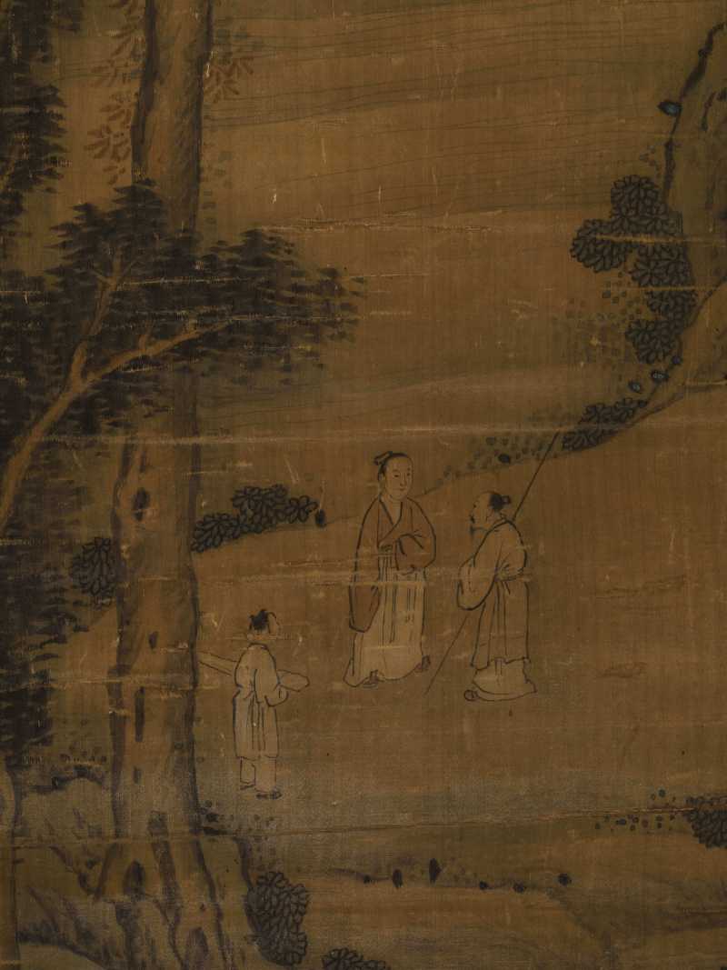 丁卯（1507年）作 周臣（款） 携琴访友 - 图8