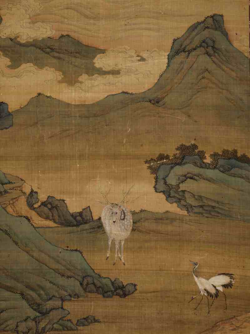 佚名 仙鹿红日 - 图3