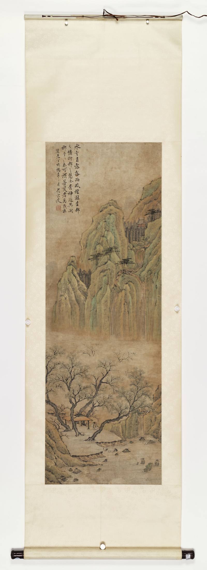 道光丁亥（1827年）作 顾鹤庆 独坐观瀑 - 图2