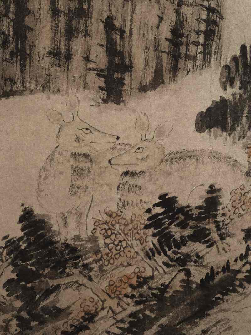 朱耷（款） 松鹿图 - 图5