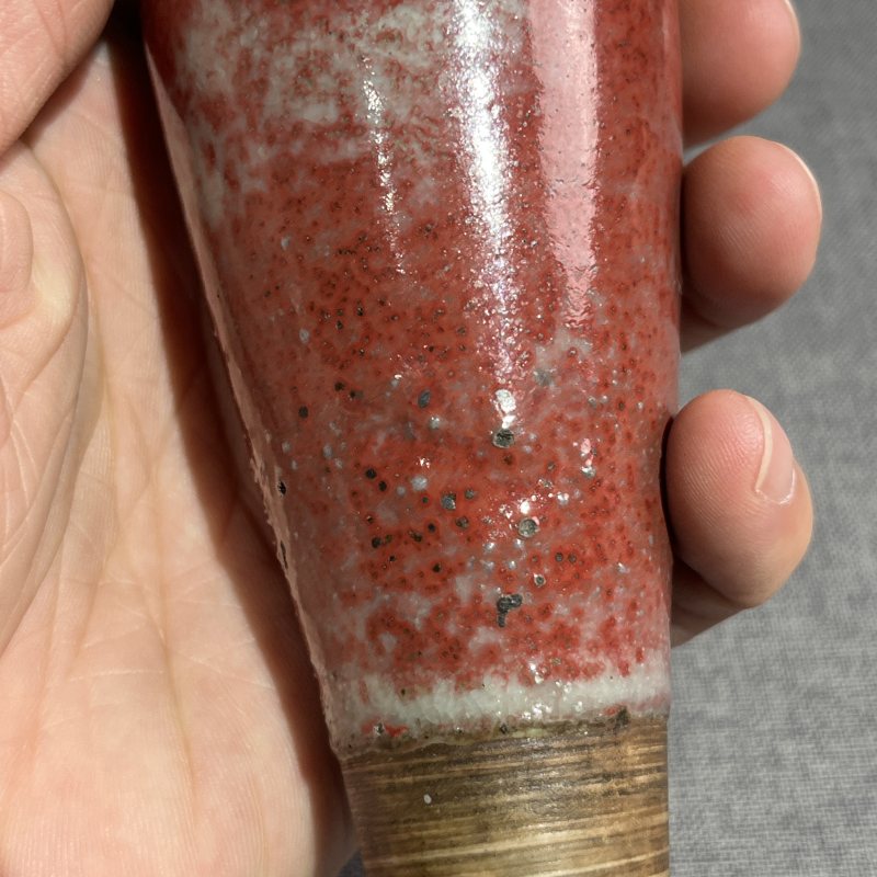 清晚期豇豆红釉柳叶瓶 - 图10