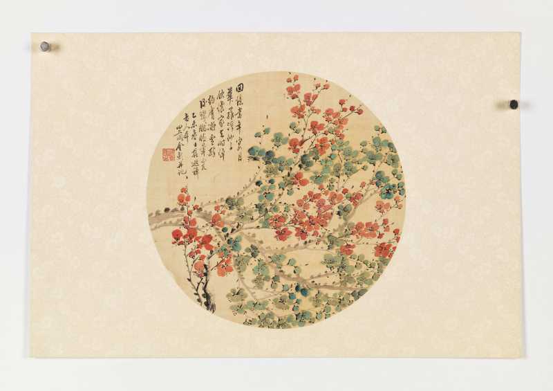 乙未（1895年）作 金心兰 花卉二帧 - 图7