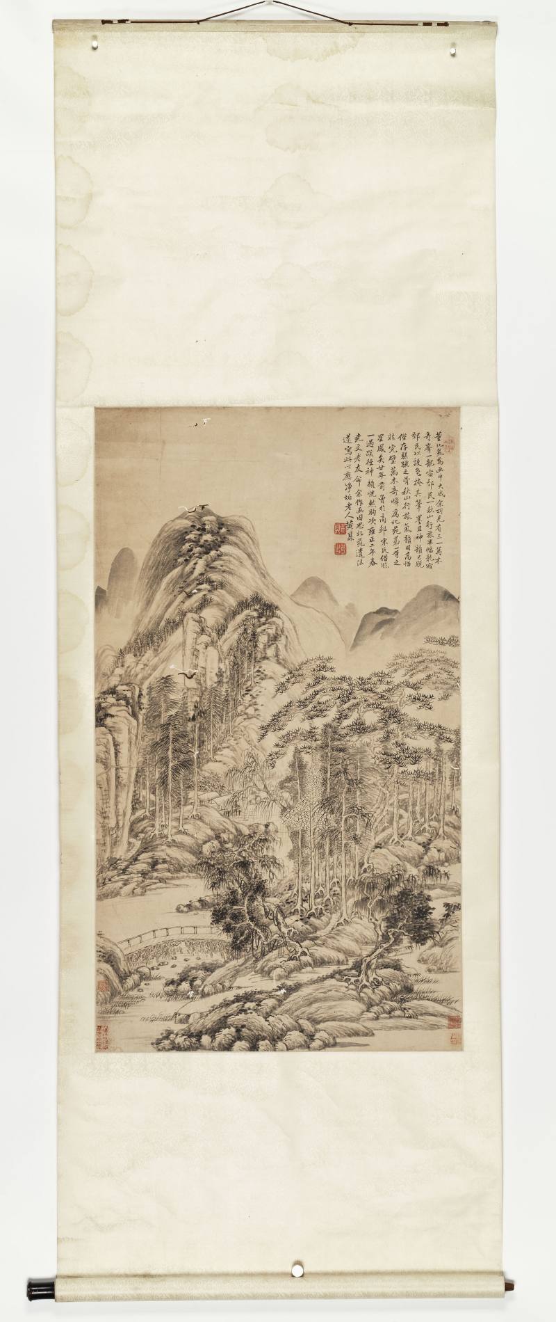 雍正二年（1724年）作 黄鼎 仿董源山水 - 图2