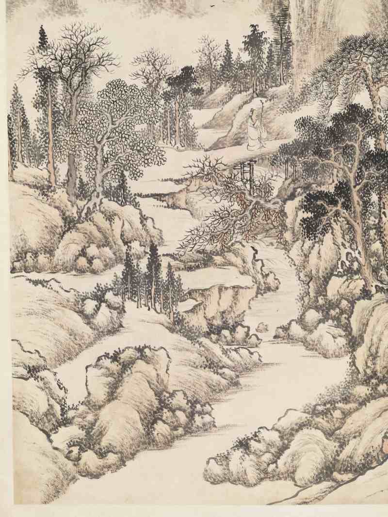 壬戌（1922年）作 顾颐 秋山策杖 - 图5
