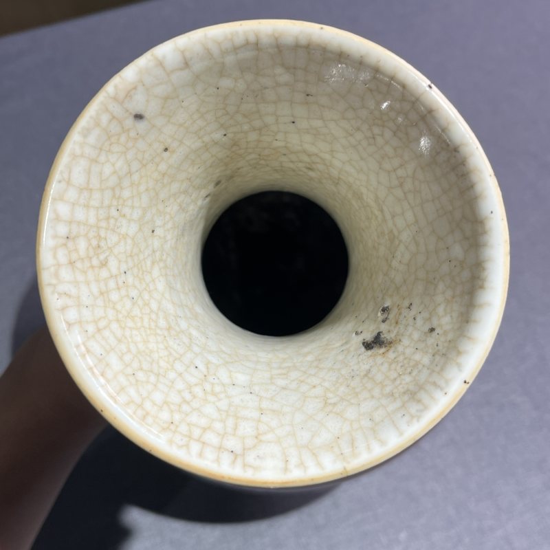 清中期红釉花鸟赏瓶 - 图10