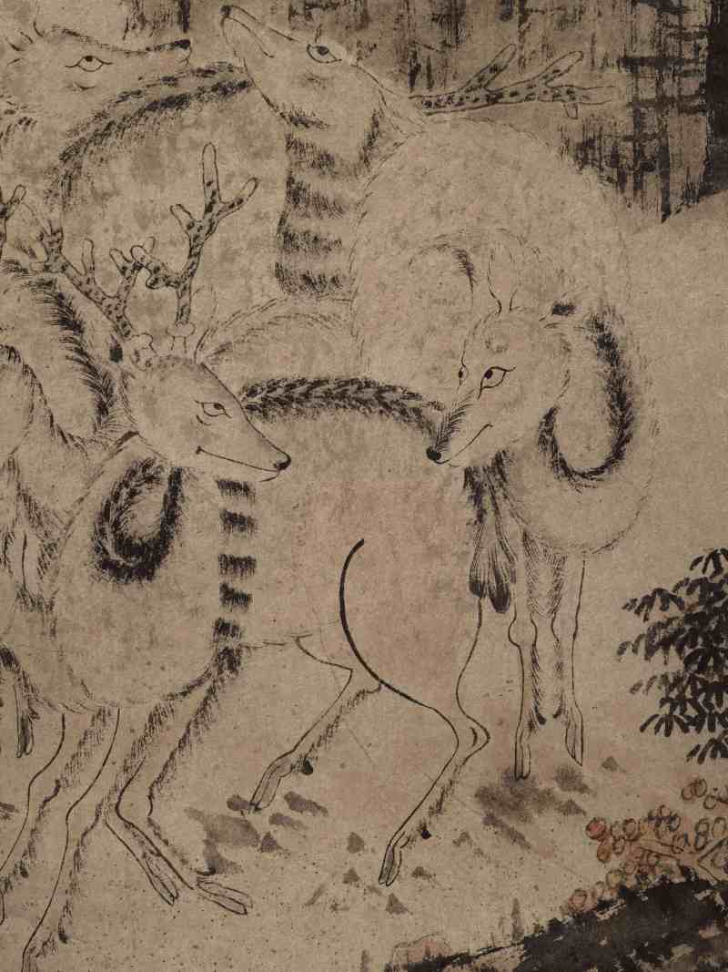 朱耷（款） 松鹿图 - 图7
