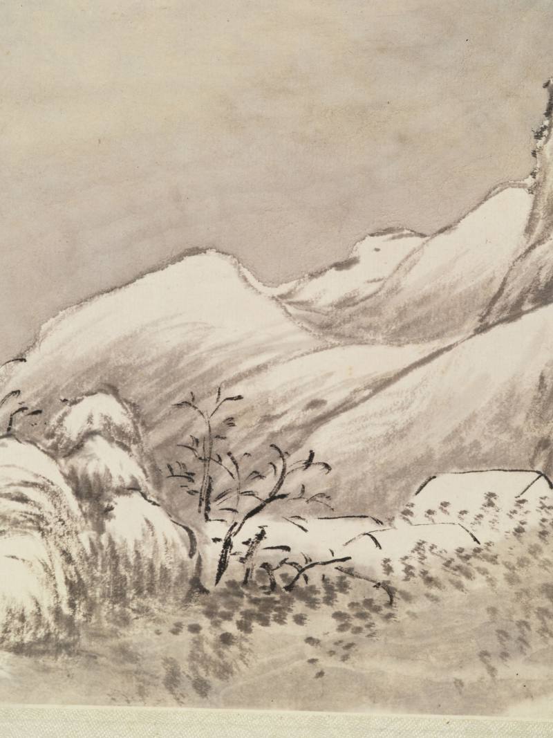 辛巳（1881年）、丁亥（1887年）作 吴榖祥、任颐 山水三帧 - 图7