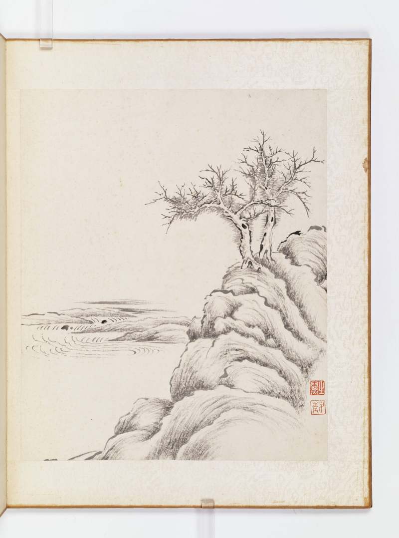 同治丙寅（1866年）作 张之万 墨笔山水册 - 图6