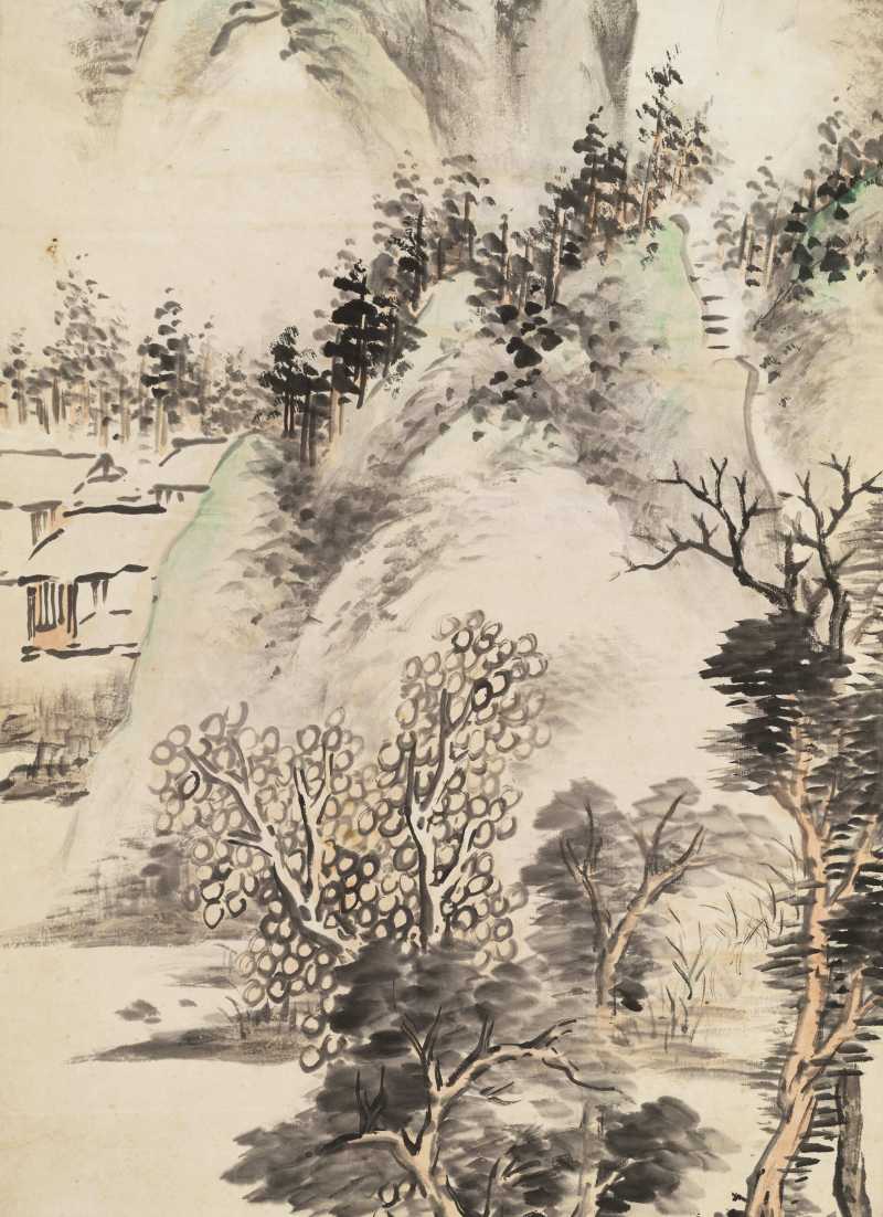 庚申（1920年）作 徐行敏 云横日落 - 图4