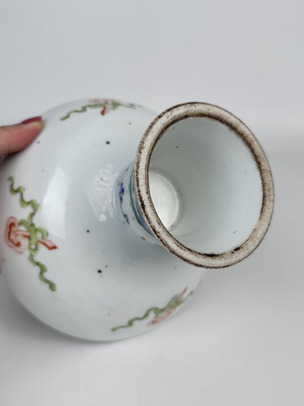 清中晚期粉彩四季花卉纹高足碗 - 图7