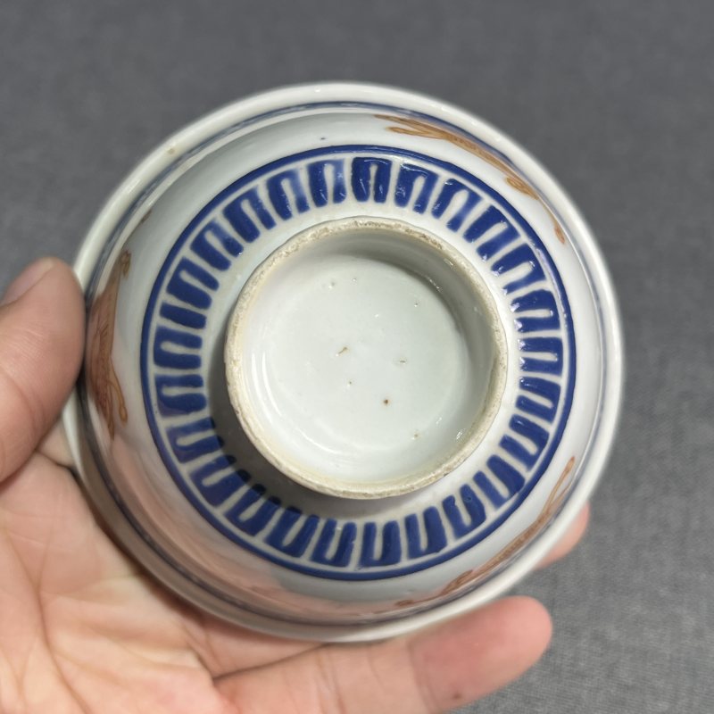 清乾隆粉彩狮子茶圆一对 - 图8