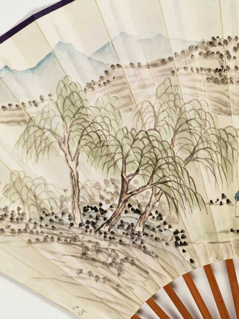 辛未（1931年）作 汤滌、黄山寿、金梦石 山水成扇两柄 - 图22