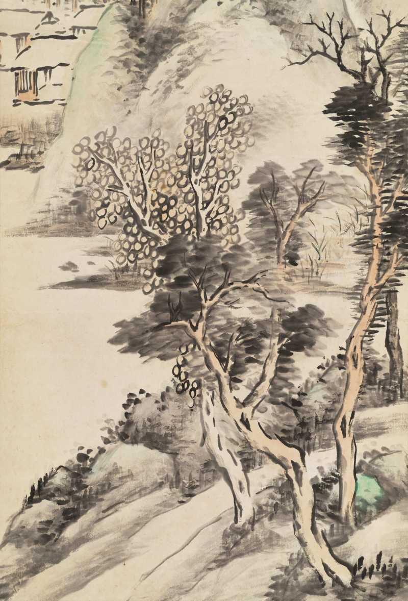 庚申（1920年）作 徐行敏 云横日落 - 图5