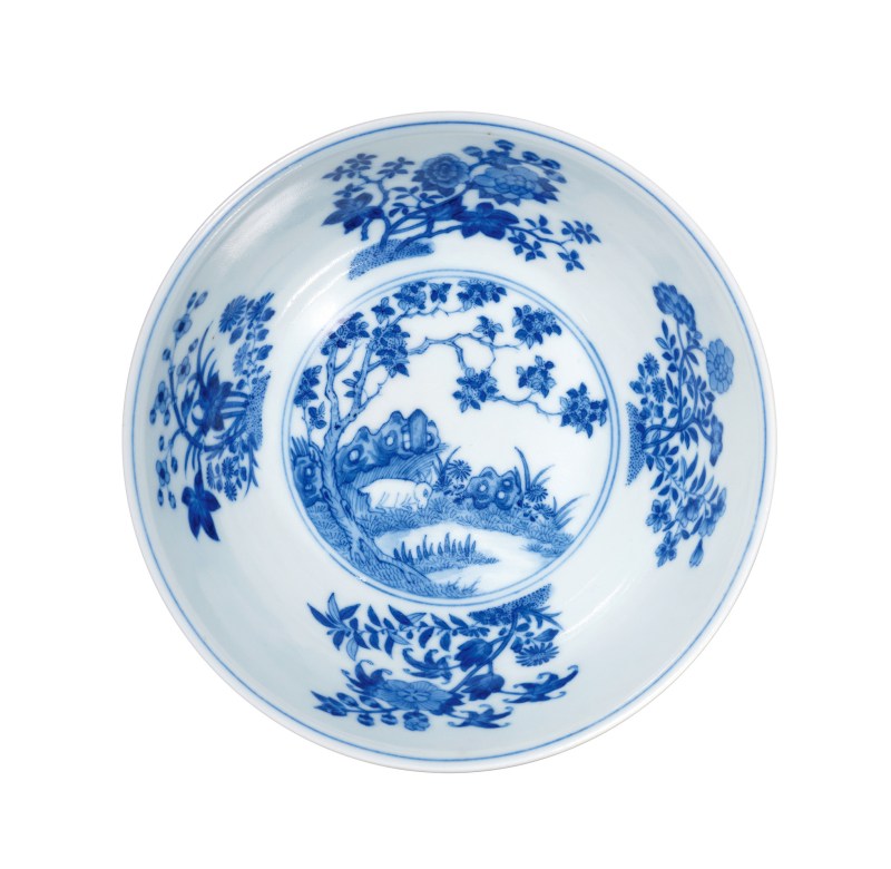 清道光 粉彩花卉紋碗 - 图2