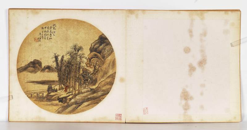 戊戌（1898年）作 任预 仿古山水册 - 图9