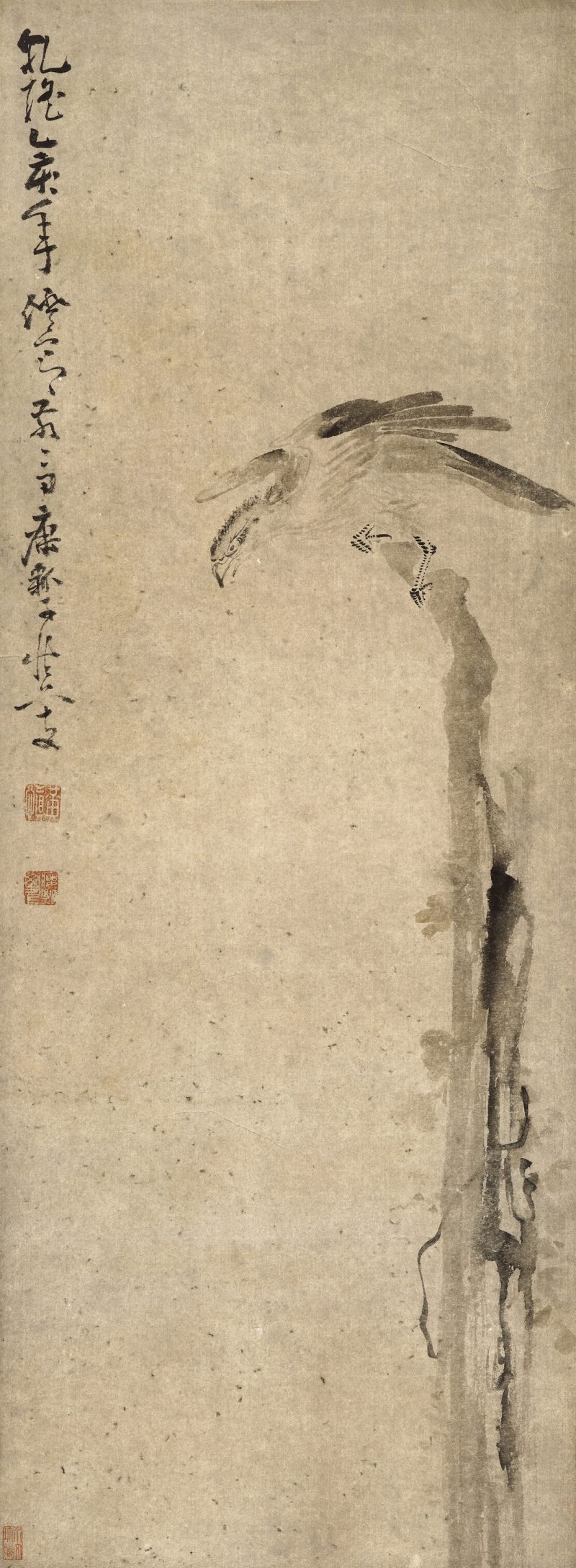 乾隆乙亥（1755年）作 黄慎（款） 雄鹰