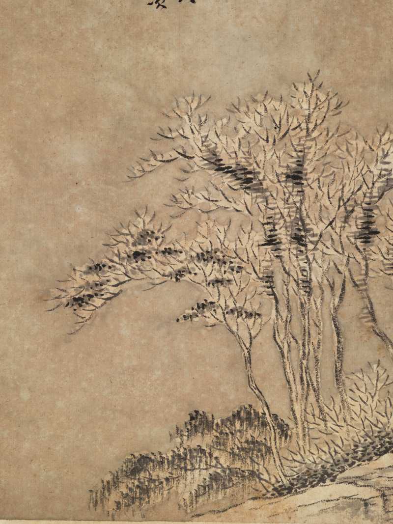 辛巳（1881年）、丁亥（1887年）作 吴榖祥、任颐 山水三帧 - 图12