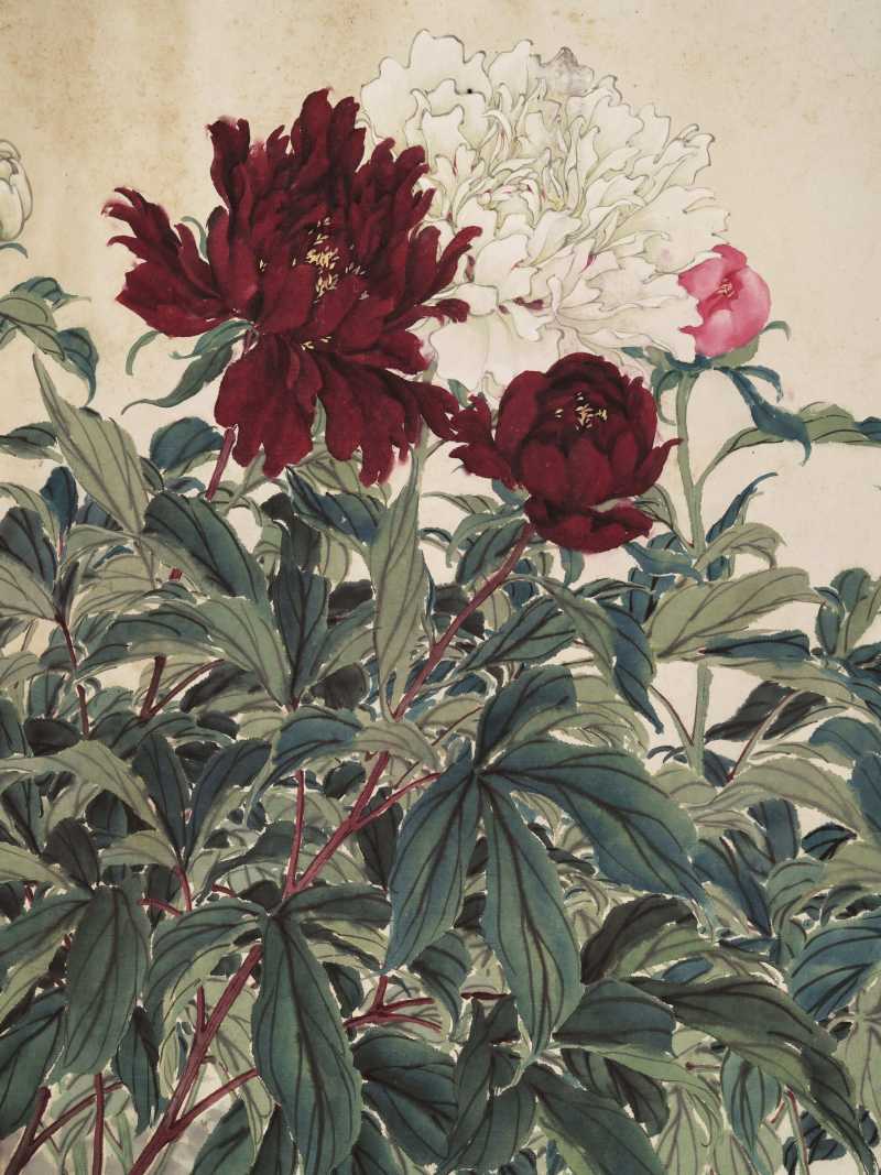 光绪甲辰（1904年）作 张兆祥 牡丹巨幅 - 图17