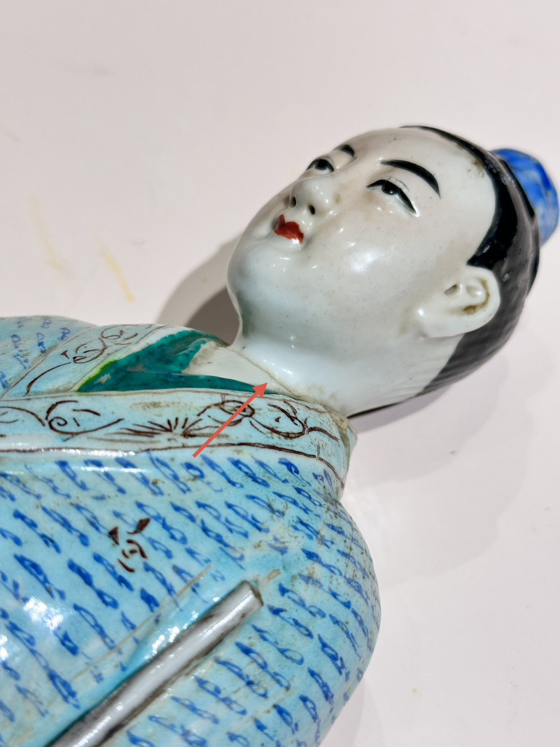 民国 粉彩人物瓷塑 - 图10