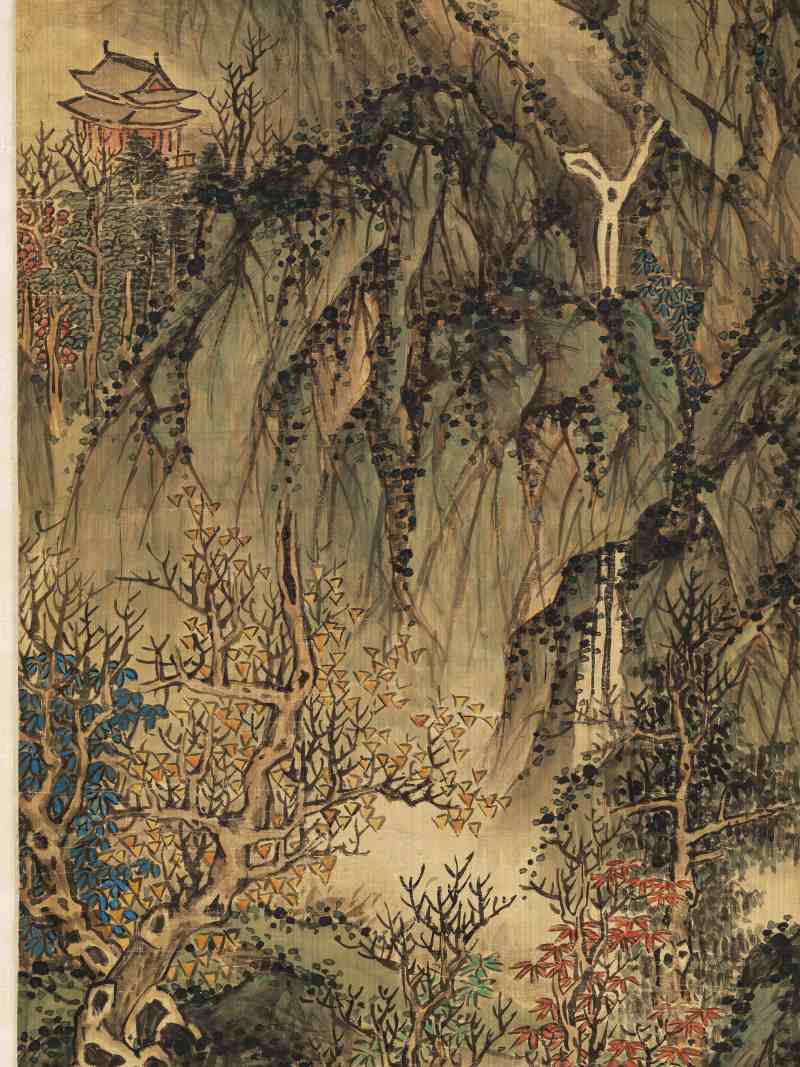 蓝瑛（款） 秋林话旧 - 图4