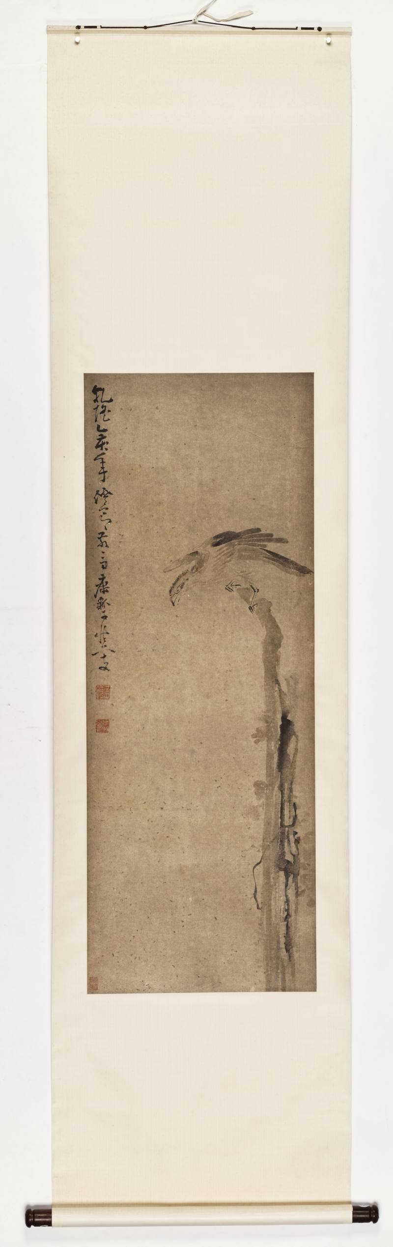 乾隆乙亥（1755年）作 黄慎（款） 雄鹰 - 图2