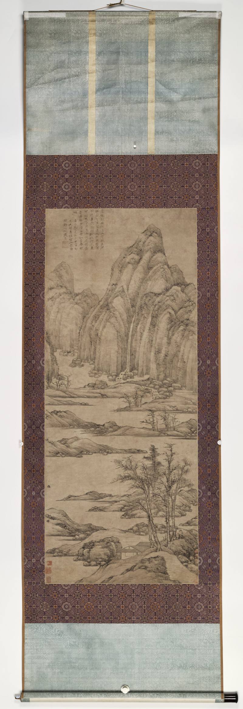 至正乙巳（1365年）作 倪瓒（款） 雅宜山斋图 - 图2