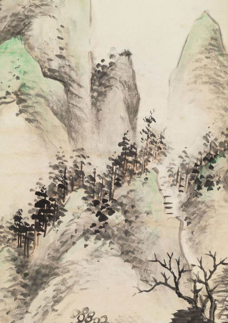 庚申（1920年）作 徐行敏 云横日落 - 图8