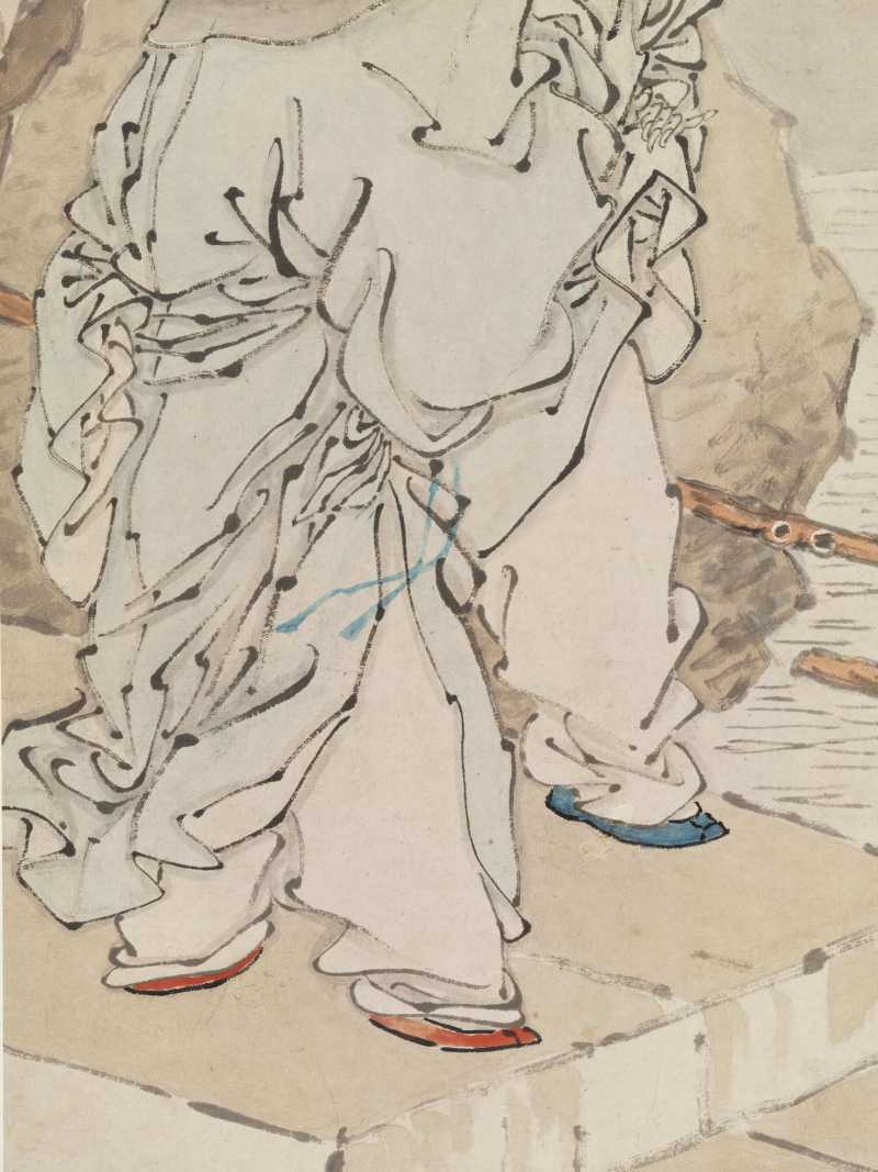 乙未（1895年）作 陆鹏 人物四屏 - 图24