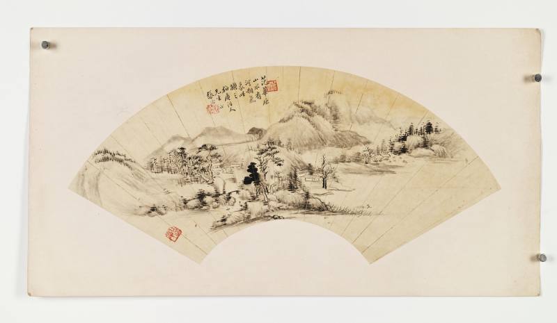 张洽 拟范华原山水 - 图2